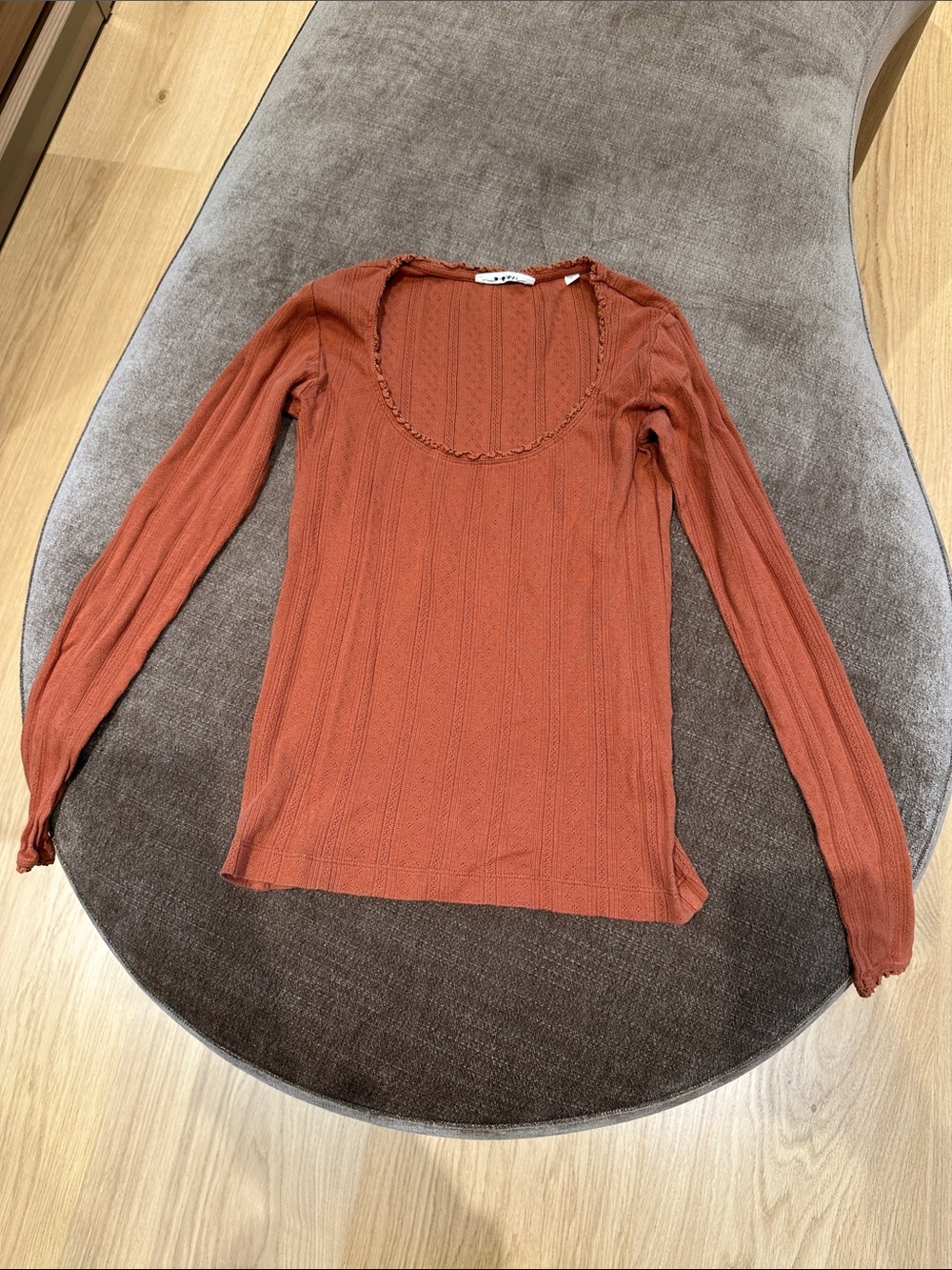 Doen Fall Scoop Neck Long Sleeve Knit Top size small